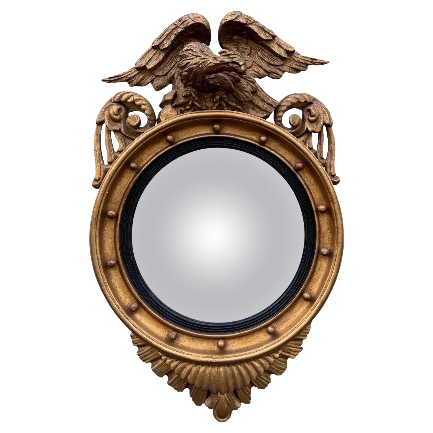 English Federal Eagle Convex Mirror For Sale