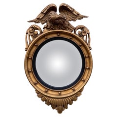 English Federal Eagle Convex Mirror