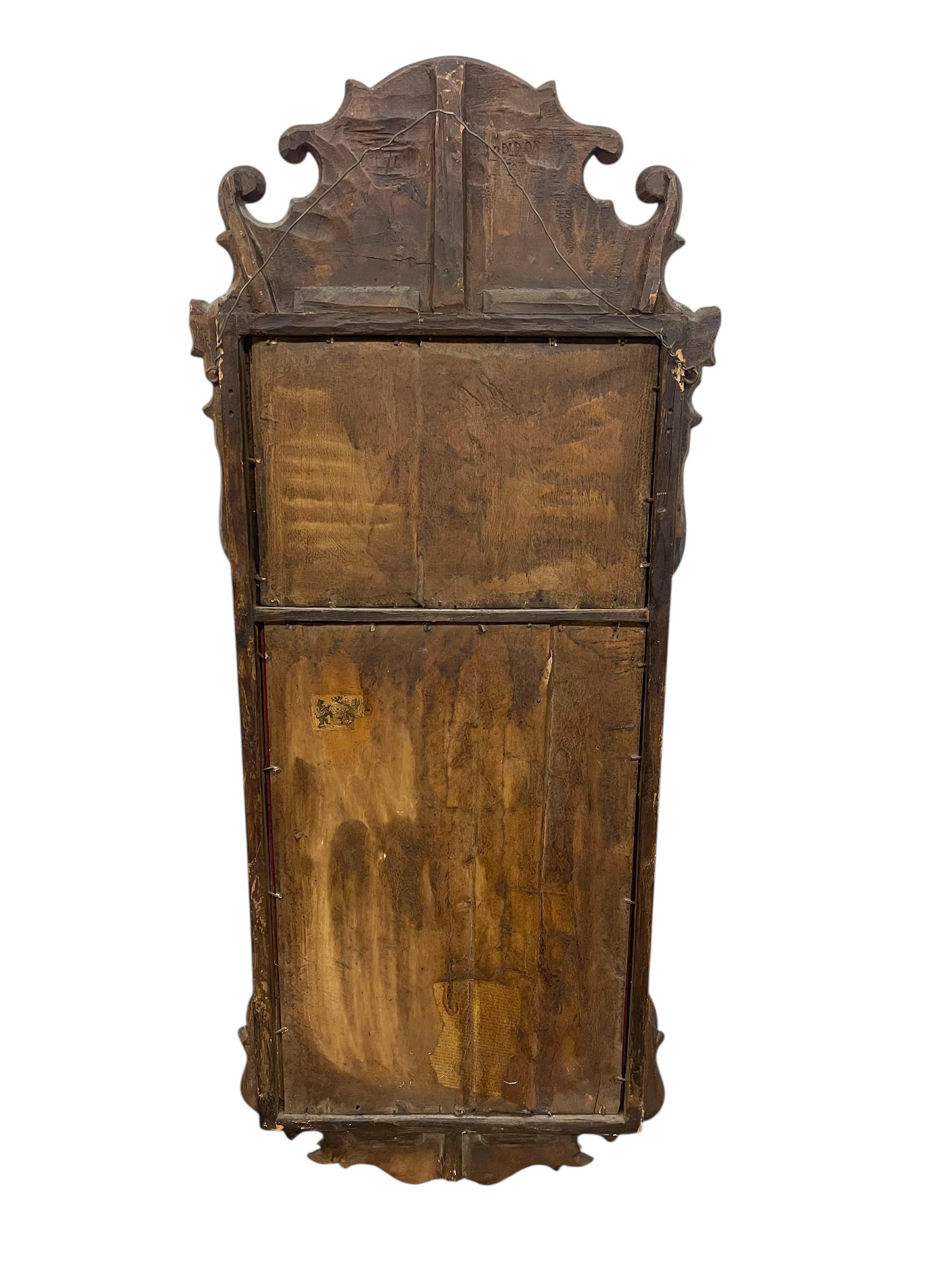 Miroir mural de style fédéral anglais avec panneau floral peint à la main en vente 8