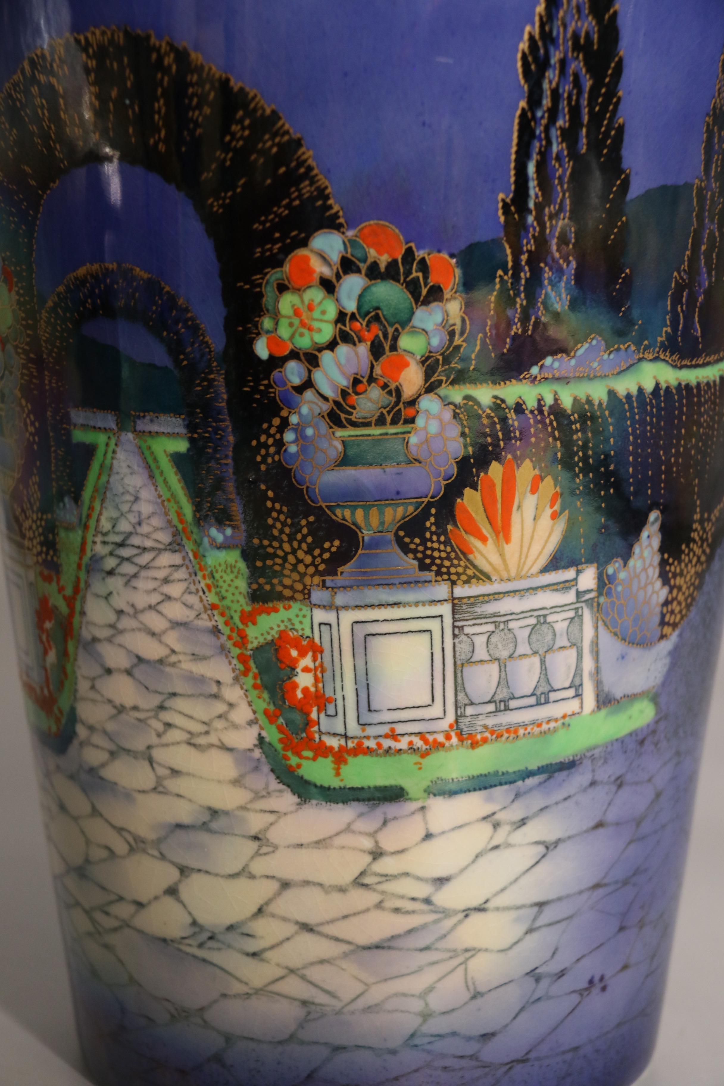 English Fieldings Crown Devon vase and cover, circa 1920 For Sale 9
