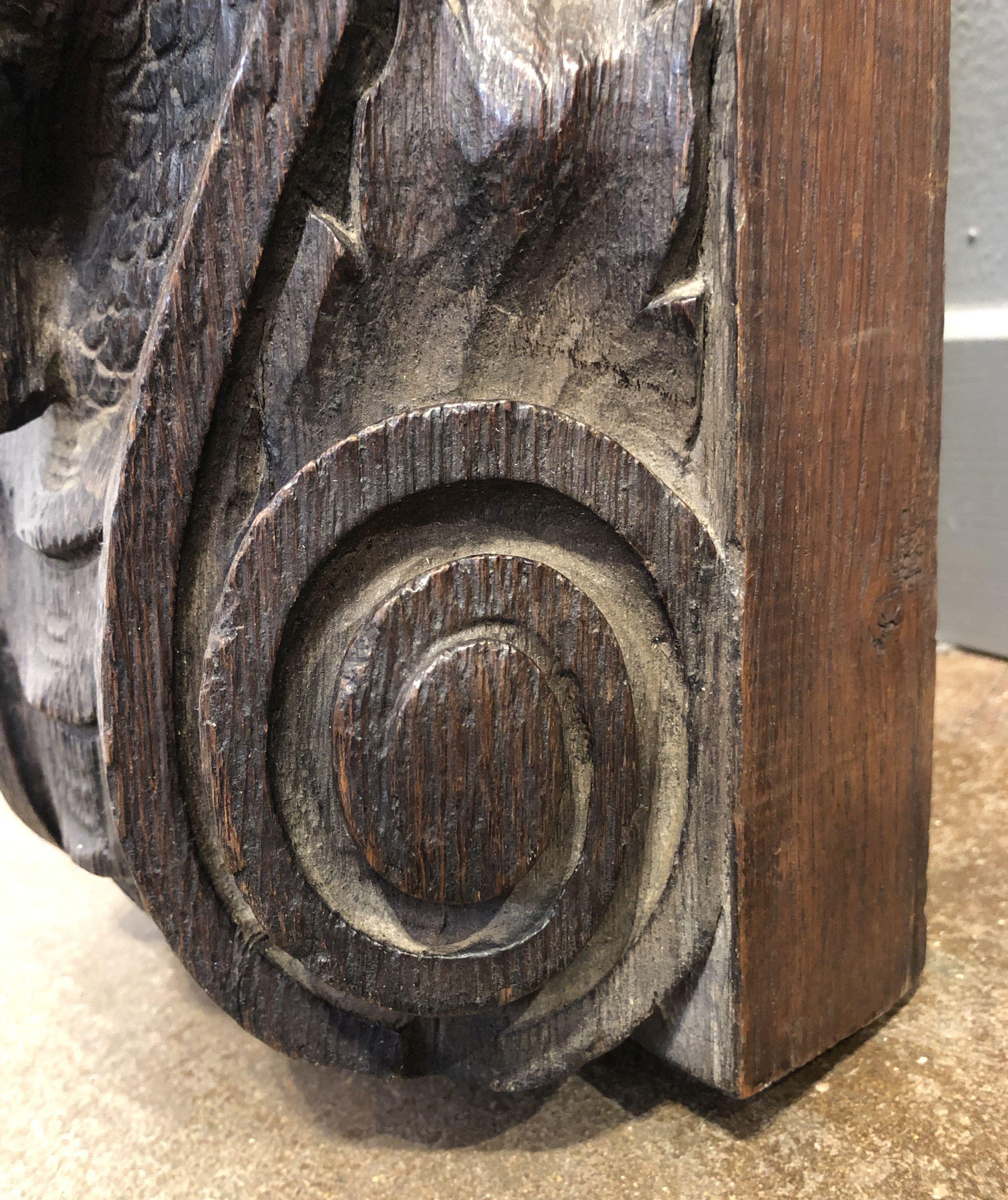 English Figurehead Sculpture of Carved Oak 14