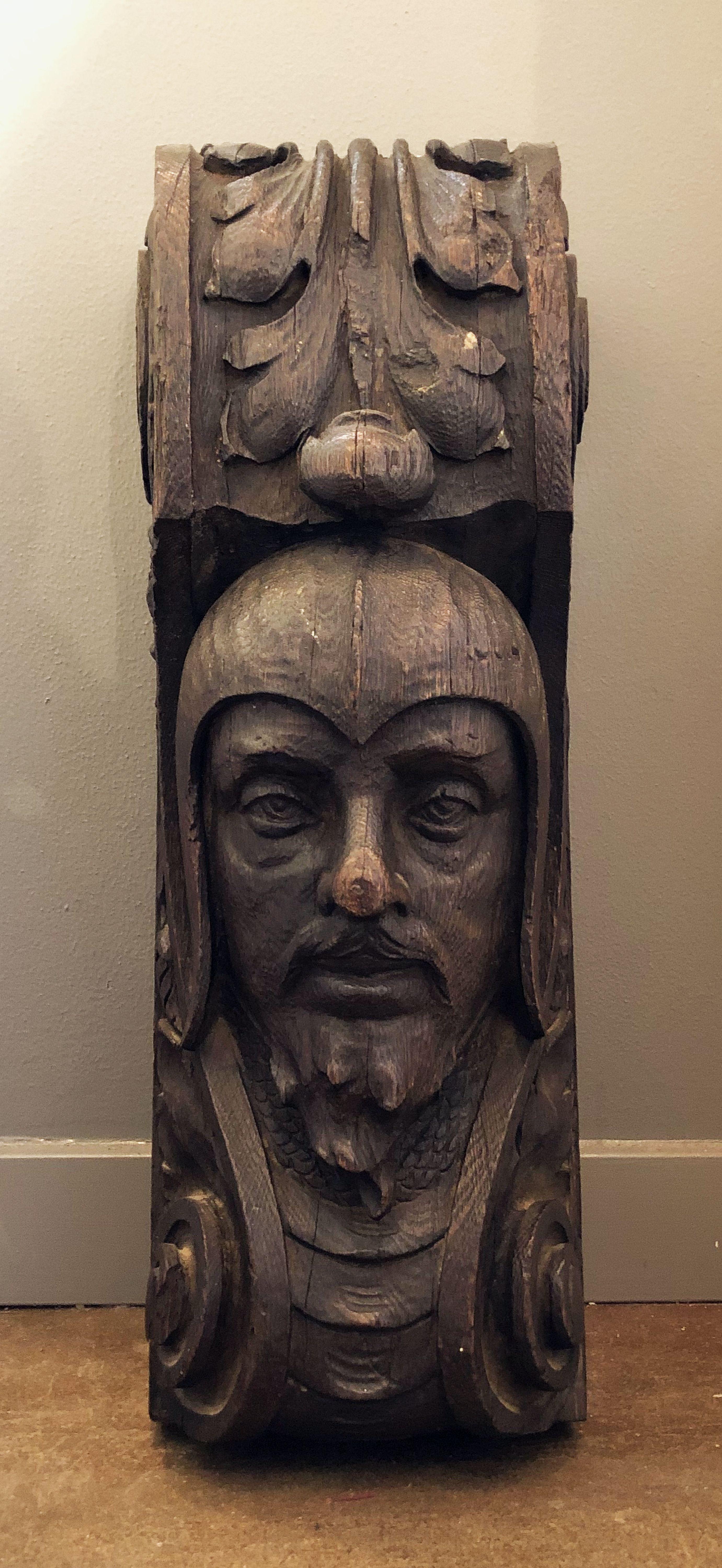 English Figurehead Sculpture of Carved Oak 15