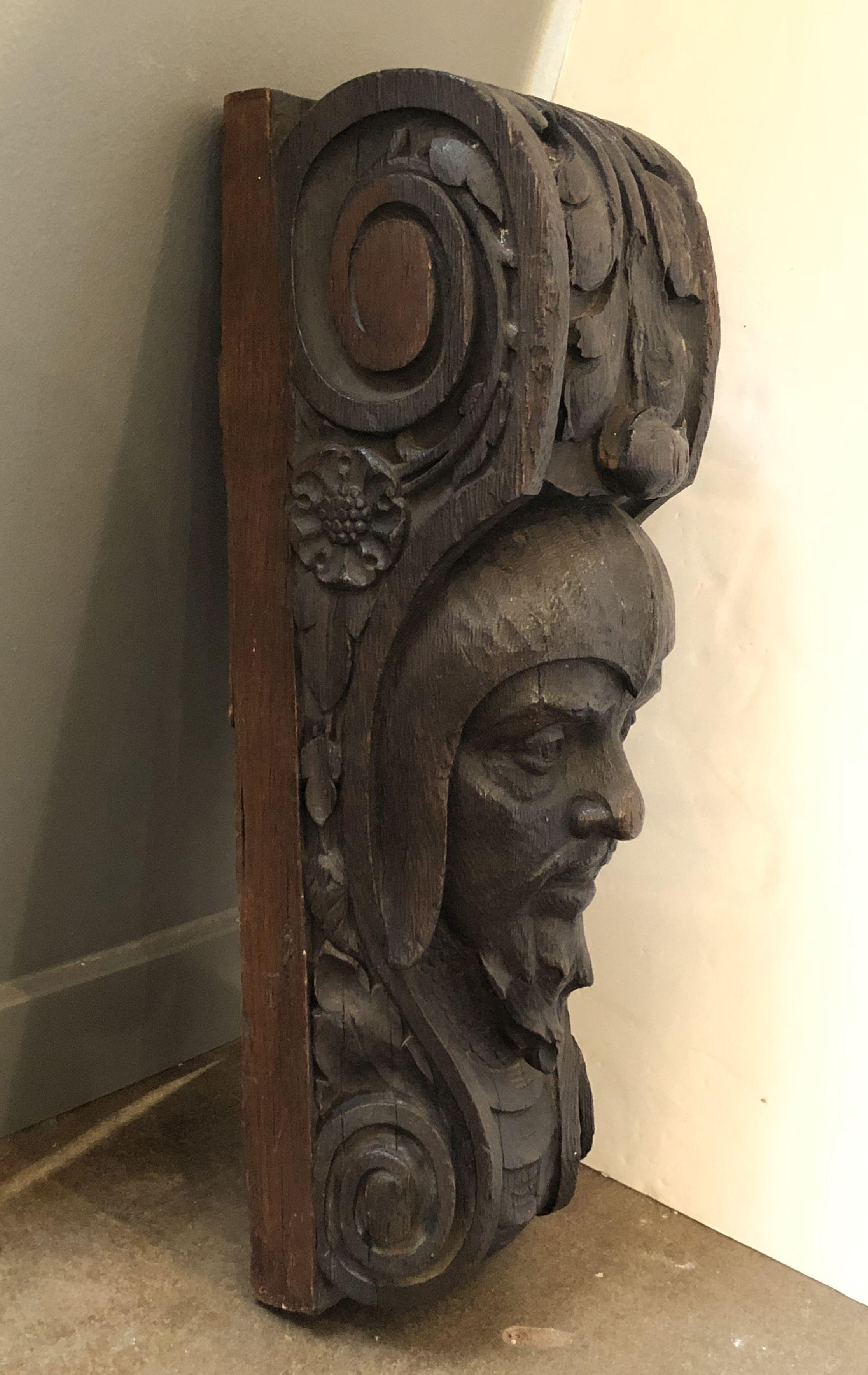 English Figurehead Sculpture of Carved Oak 1