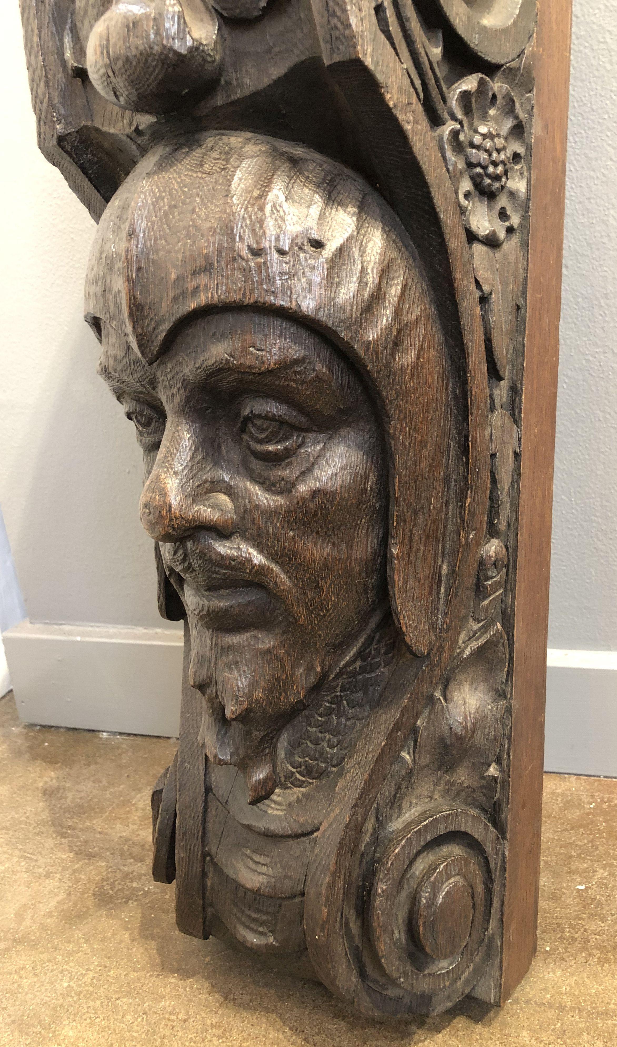 English Figurehead Sculpture of Carved Oak 2