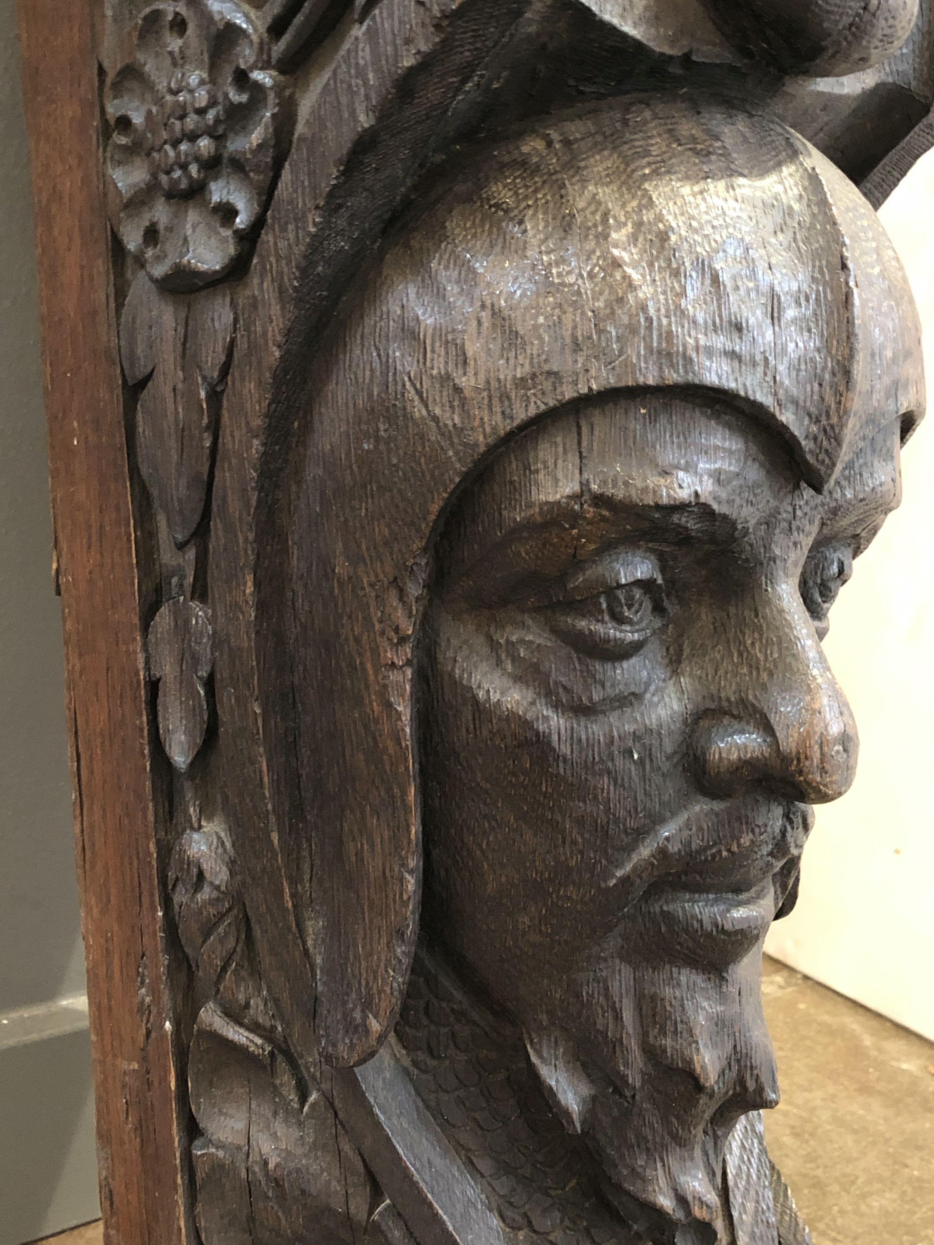 English Figurehead Sculpture of Carved Oak 3