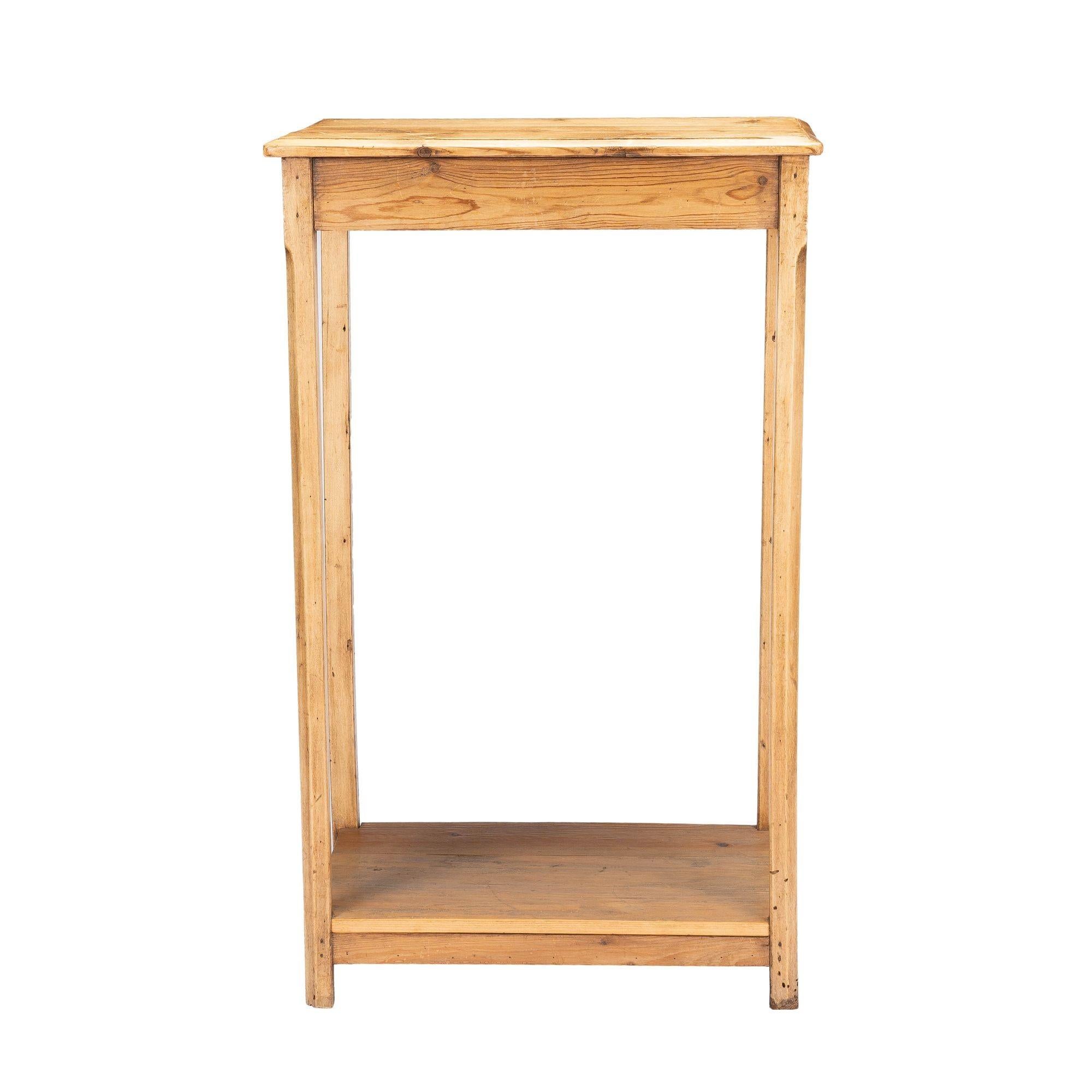 19th Century English Fir One Drawer Writing Stand, 1800s For Sale