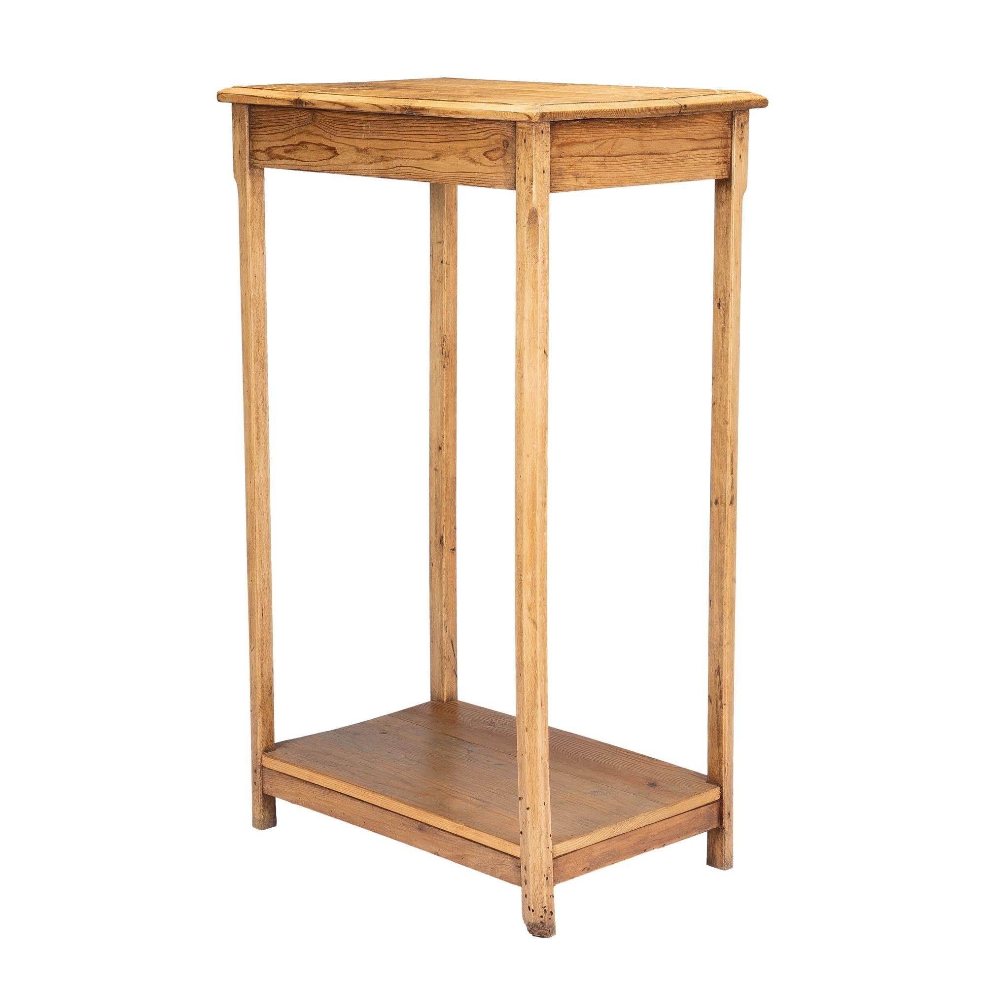 English Fir One Drawer Writing Stand, 1800s For Sale 1