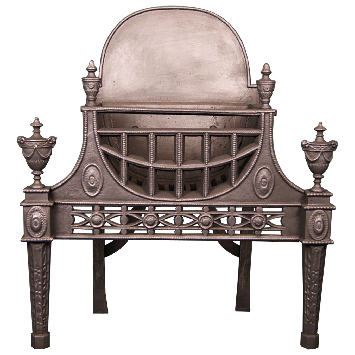 English Fire Grate in the Manner of Robert Adam