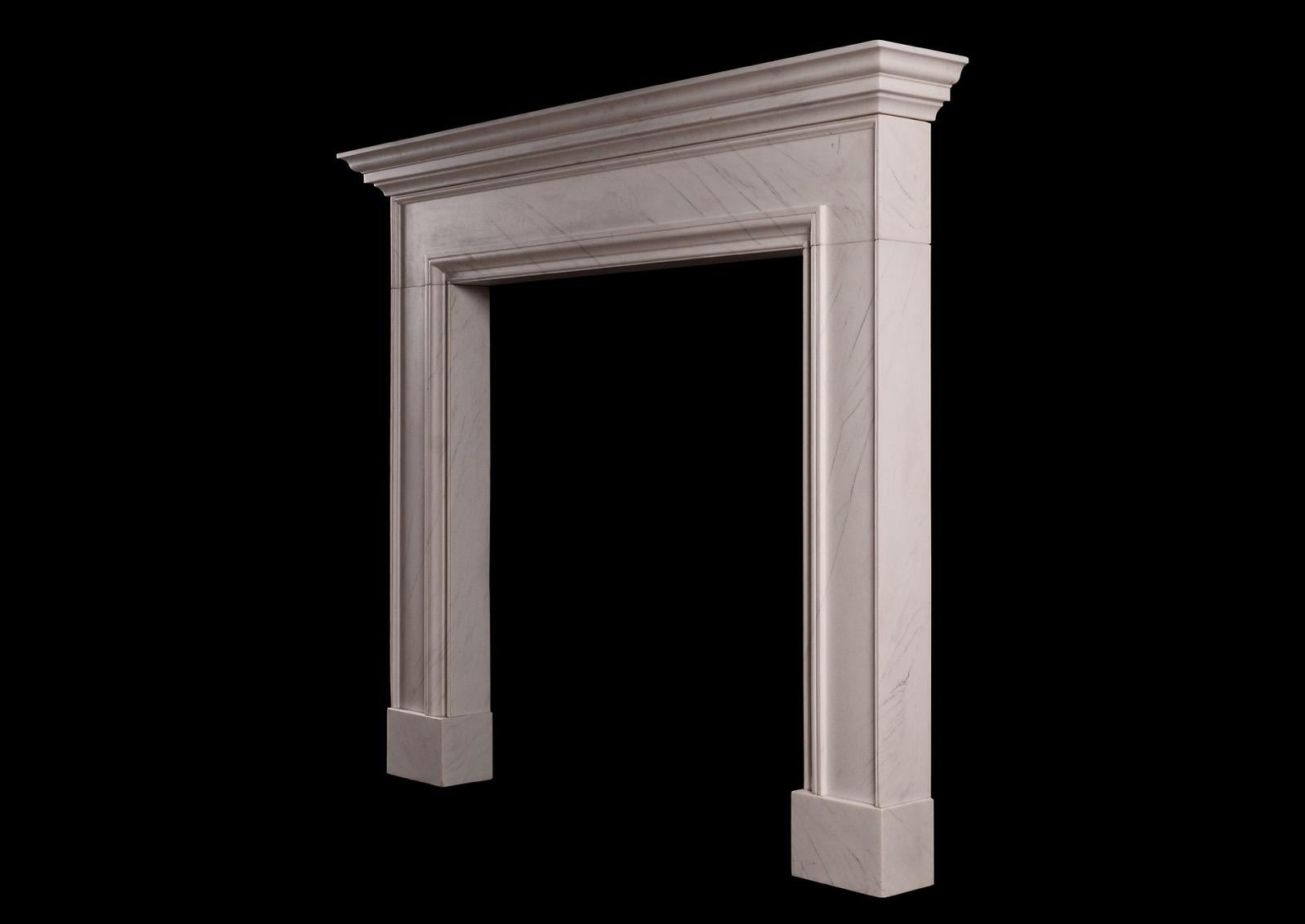 english white marble fireplace