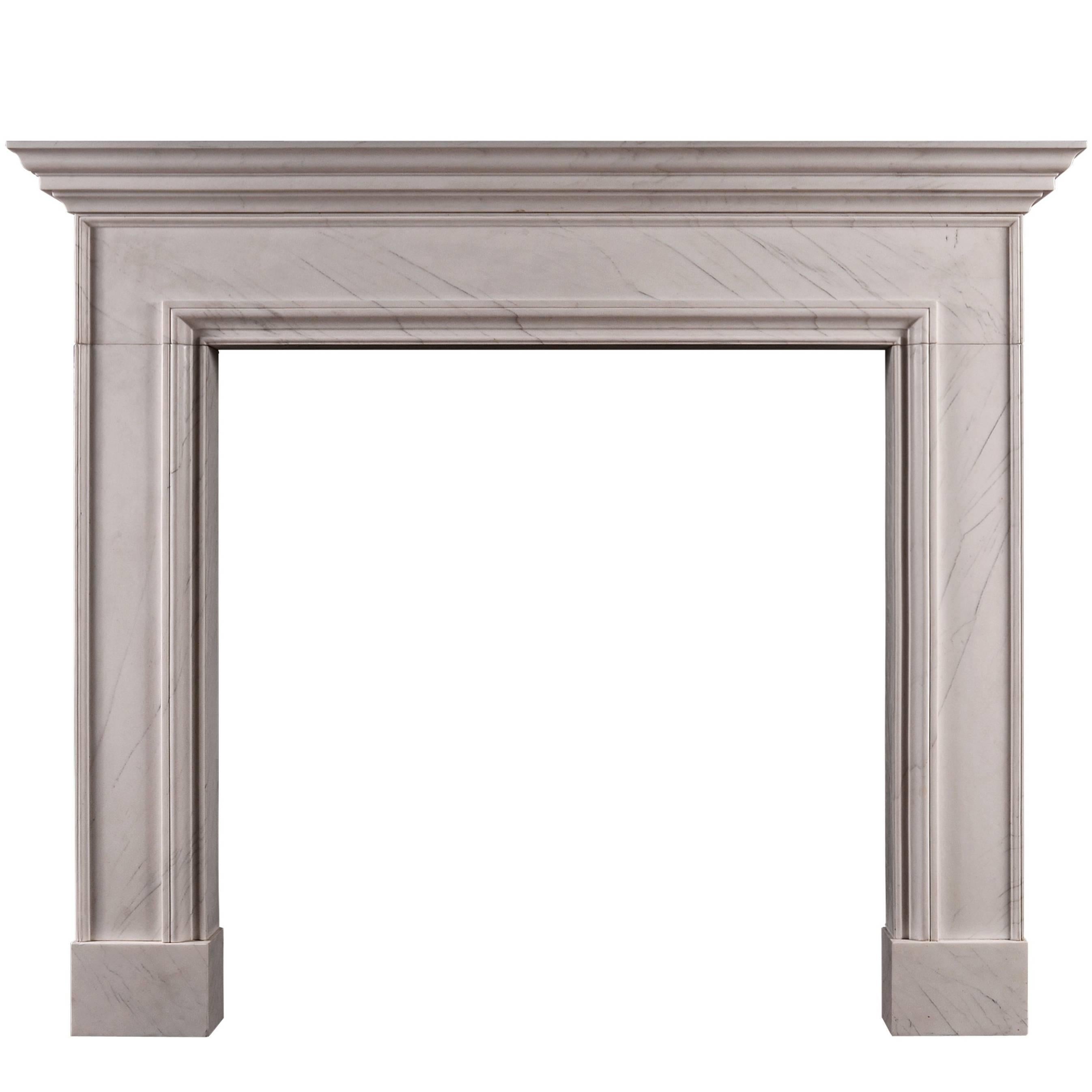 English Fireplace in White Marble