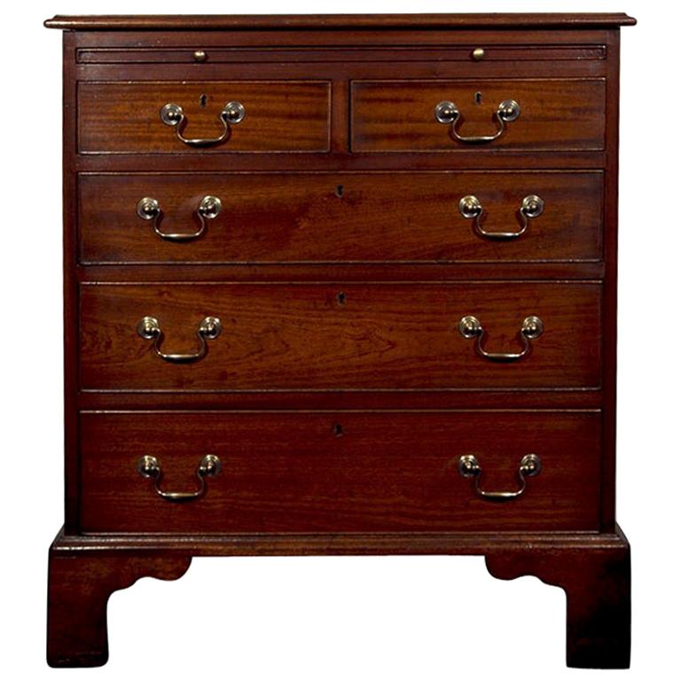 English Five-Drawer Chest with Slide For Sale