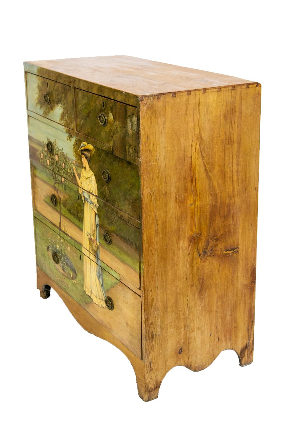 English Five-Drawer Painted Chest 4