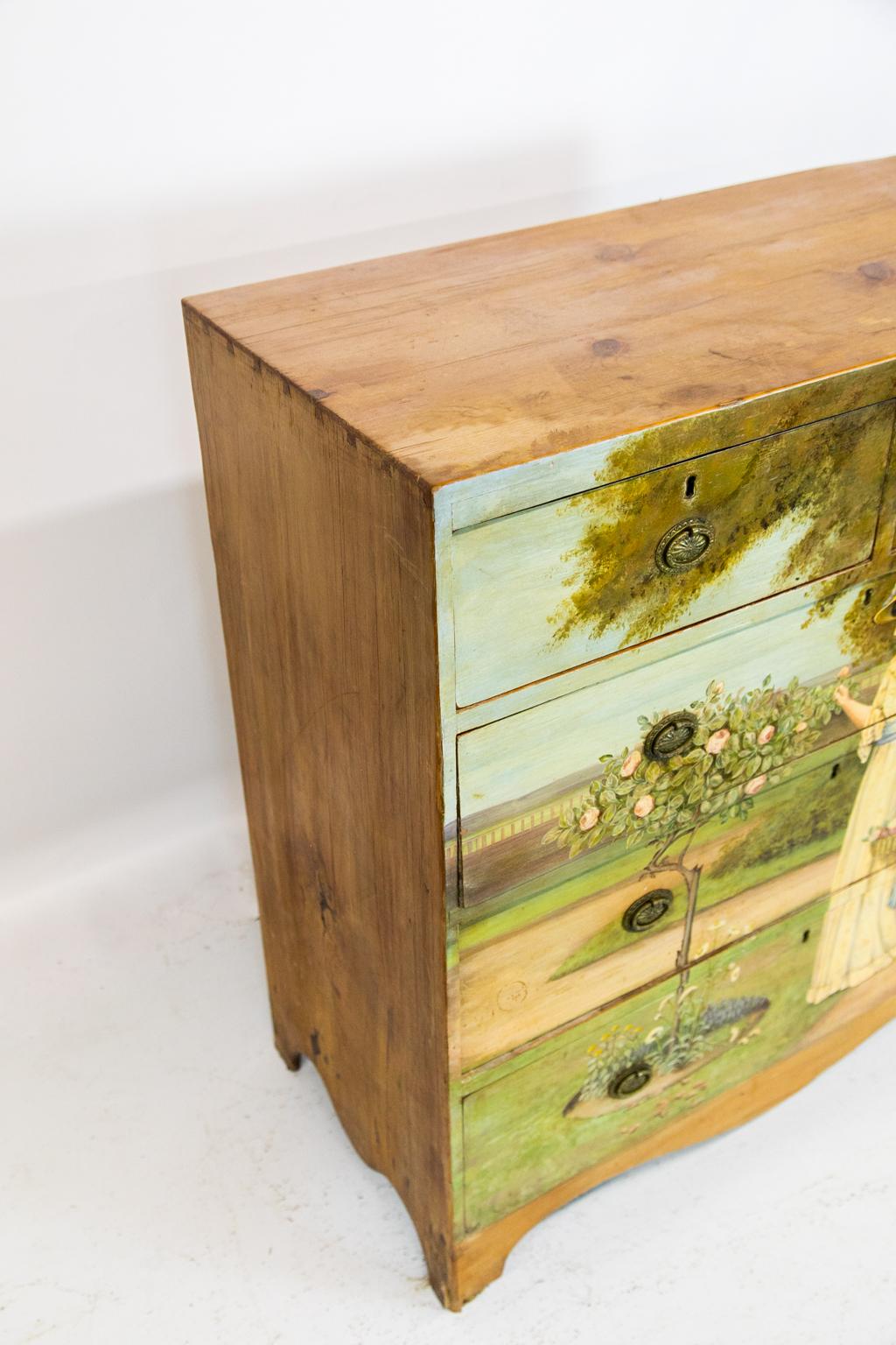 Mid-19th Century English Five-Drawer Painted Chest