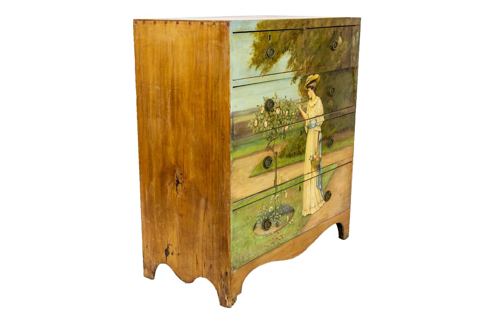 English Five-Drawer Painted Chest 2