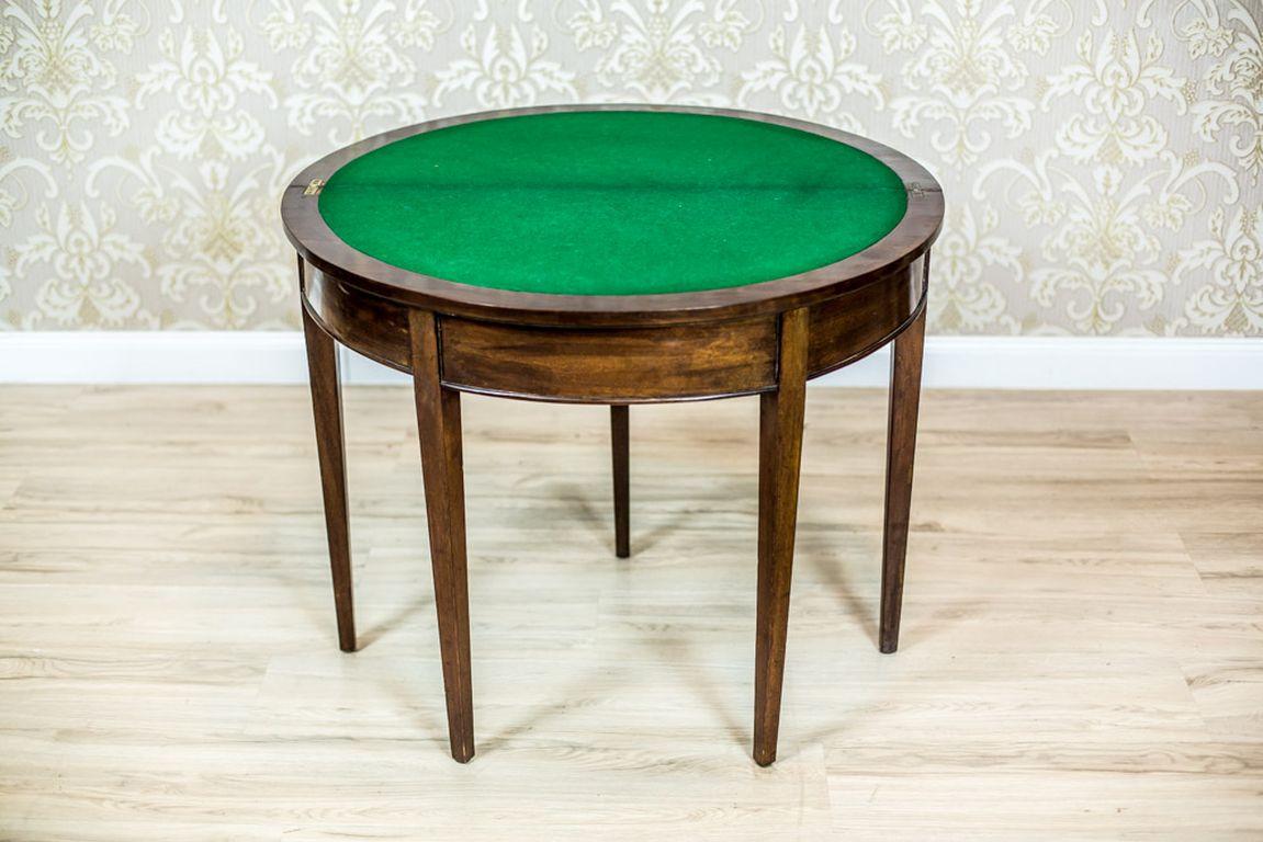 19th Century English Fold-Out Card Table, circa 1870