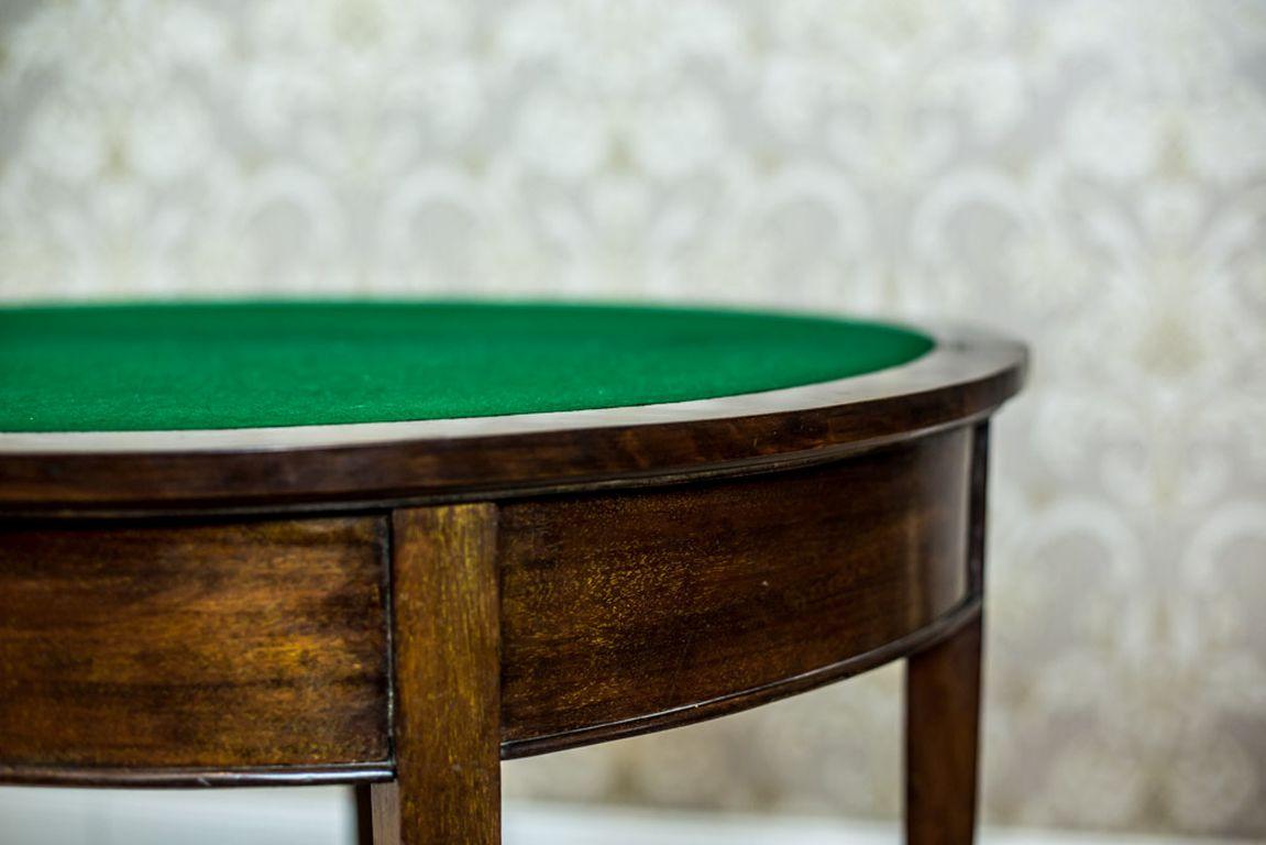 Wood English Fold-Out Card Table, circa 1870