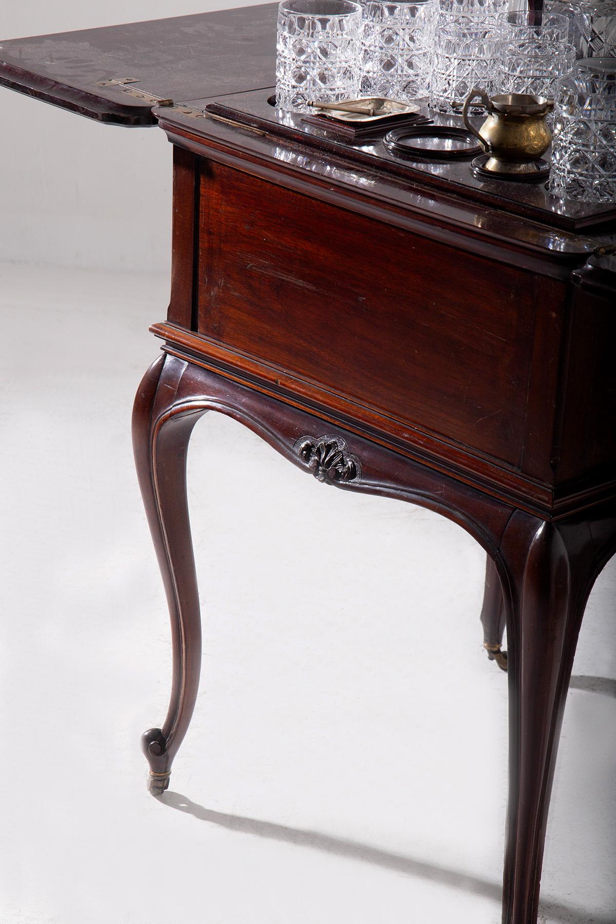 19th Century English Foldable Bar Cabinet