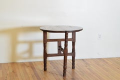 Table circulaire anglaise pliante en chêne, vers 1830