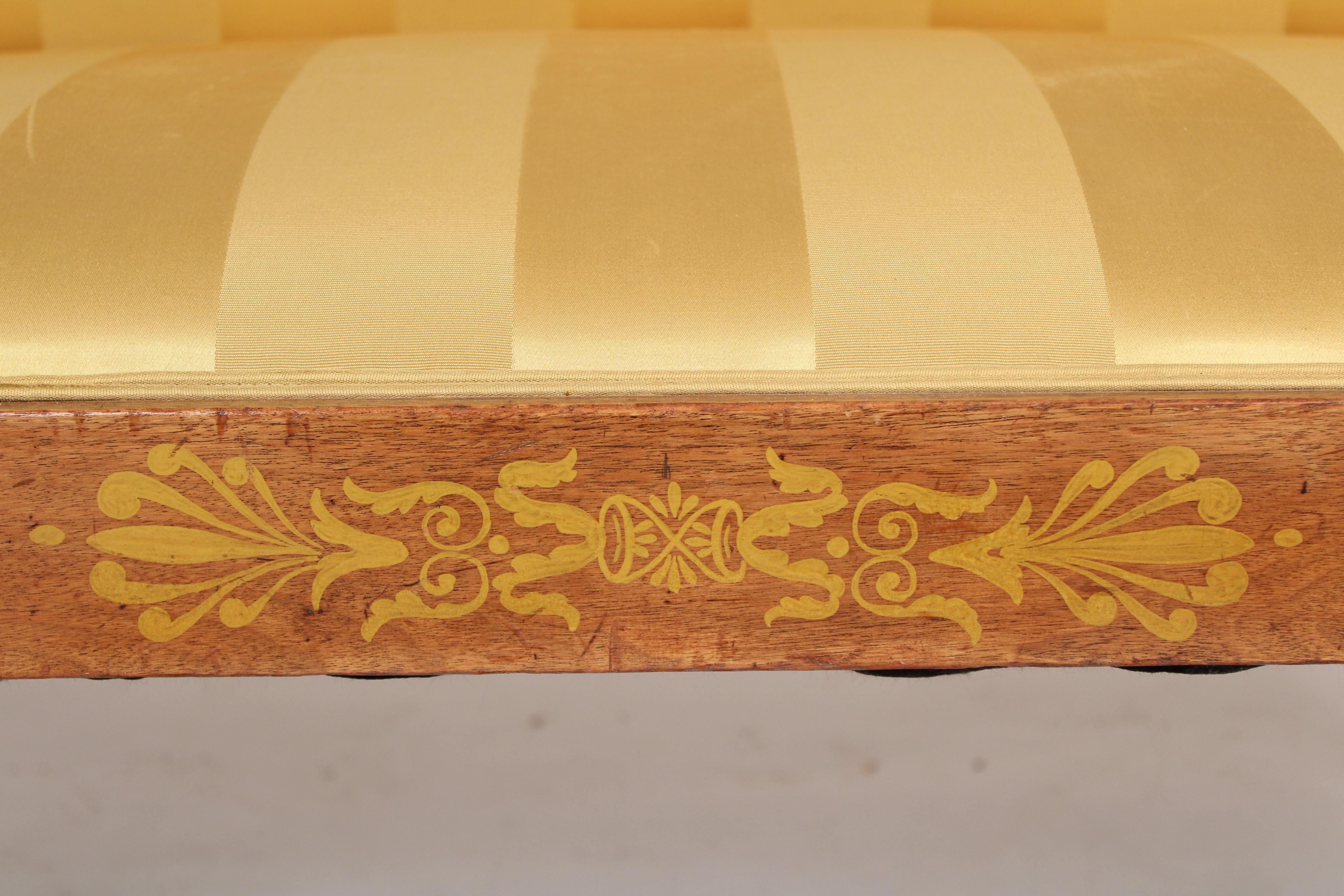 Upholstery English Regency mahogany settee