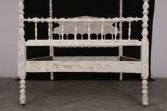 English Four-Poster Painted Tester Bed, circa 1880