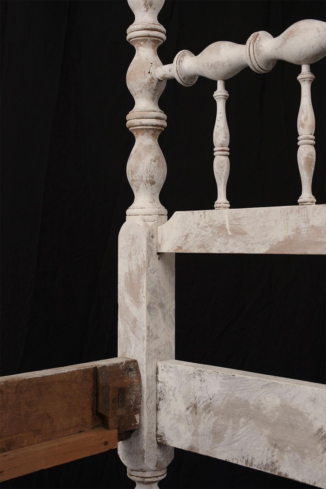 English Four-Poster Painted Tester Bed, circa 1880 2