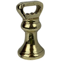  English 19th Century Four Pound Solid Brass Bell Weight- 
