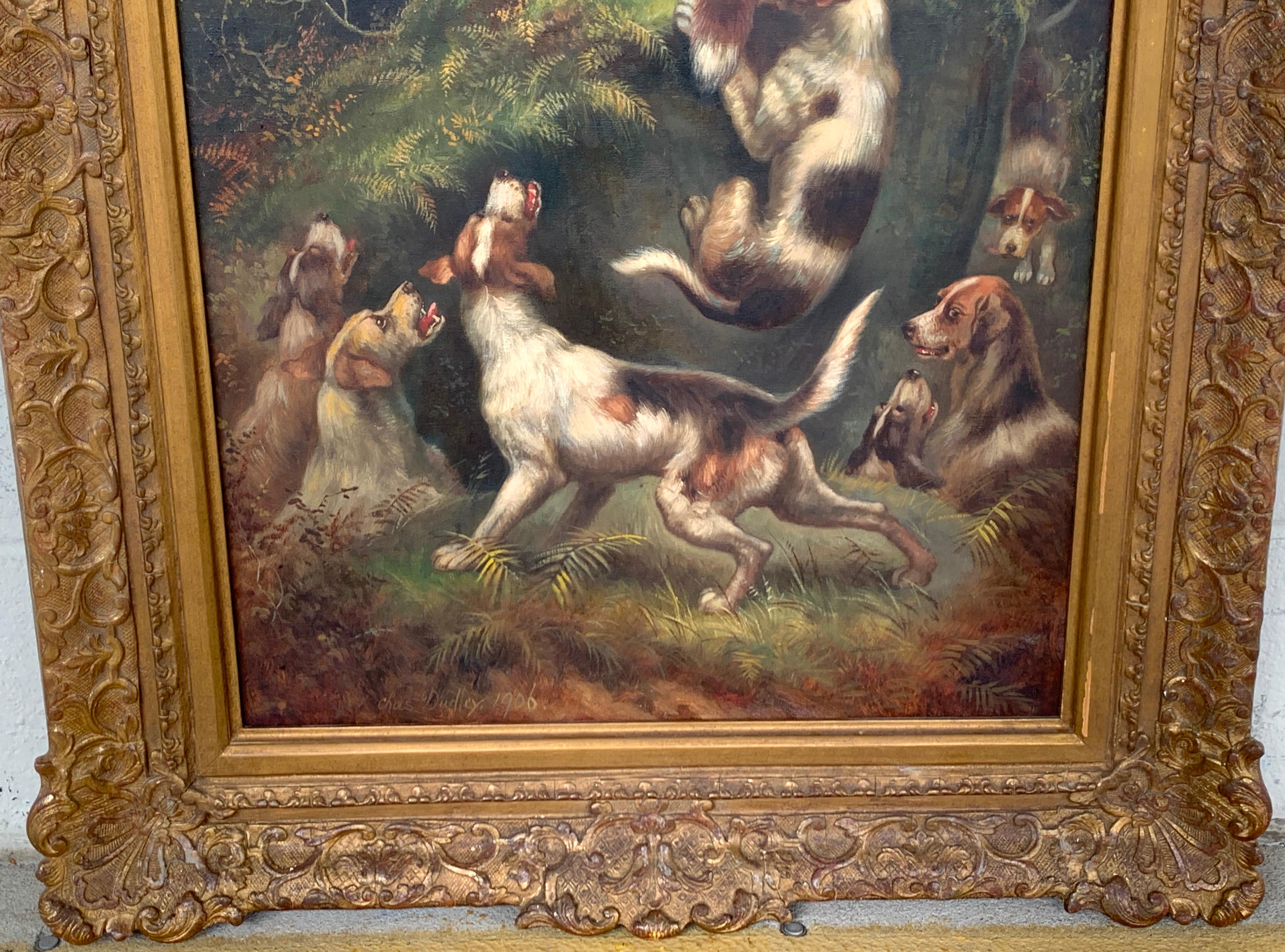 Canvas English Fox Hunt Painting, 'Caught at Last' by Charles Dudley, 1906