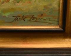 English Fox Hunting Oil Painting The Hunt Landscape Horse Art Signed Levine