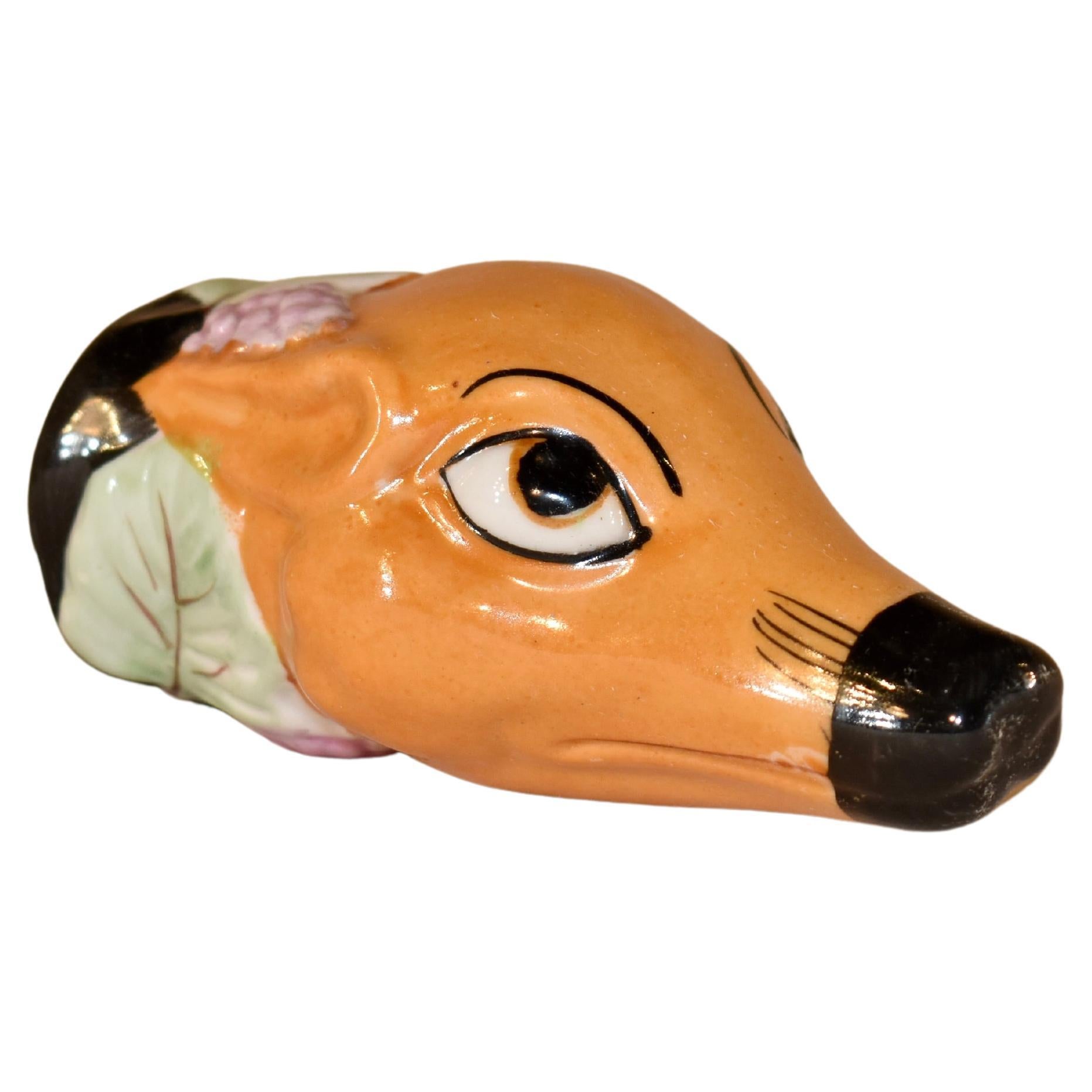 English Fox Stirrup Cup, Circa 1960