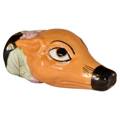 English Fox Stirrup Cup, Circa 1960