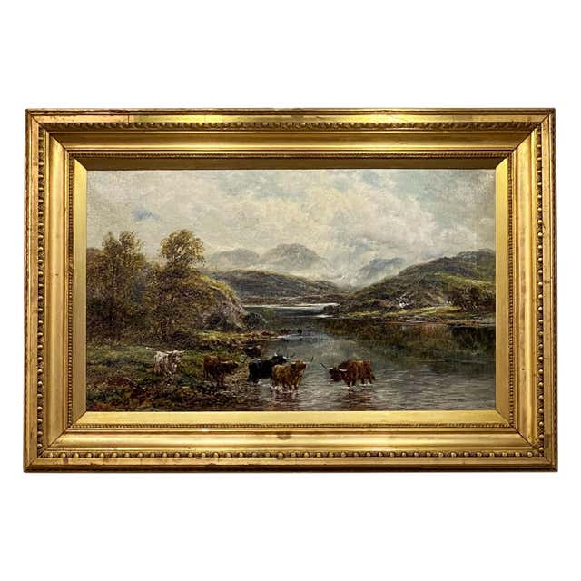 English Landscape Oil Painting by R. Perry at 1stdibs