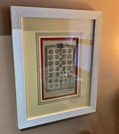 English Framed Print 19th Century "A New Collections of English Coins"