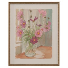 Vintage English Framed Watercolor Attributed to Eric Leazell