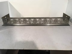 English Fret-Sawn Polished Steel Fire Fender