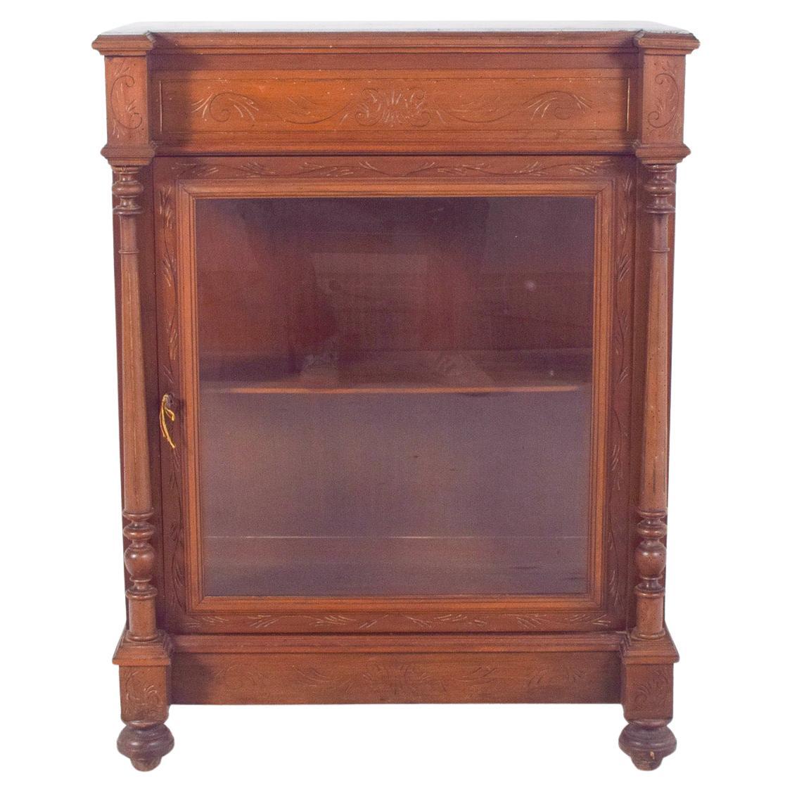 English Front Display Cabinet in Wood