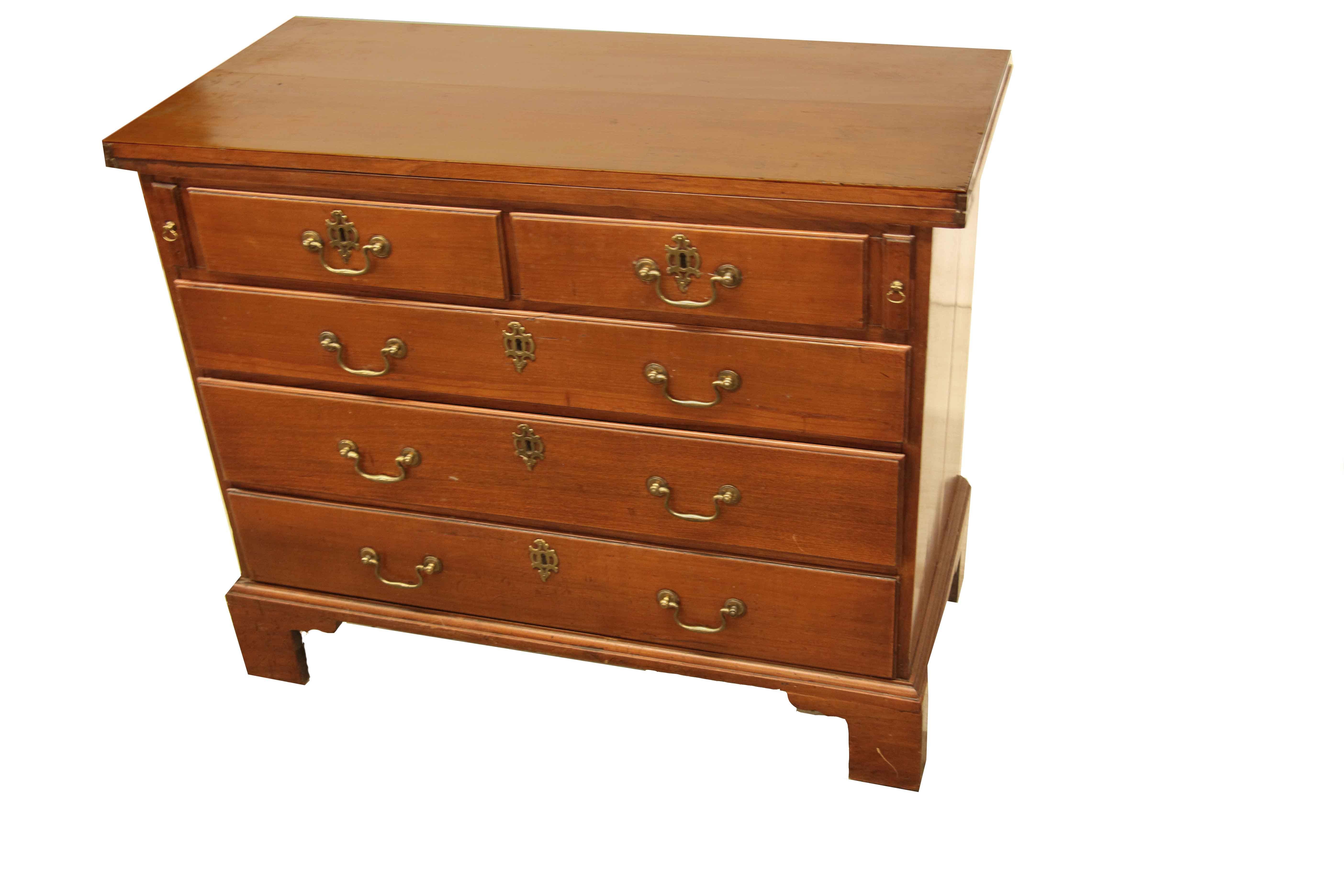 Early 19th Century English Fruit Wood Fold over Top Chest  For Sale