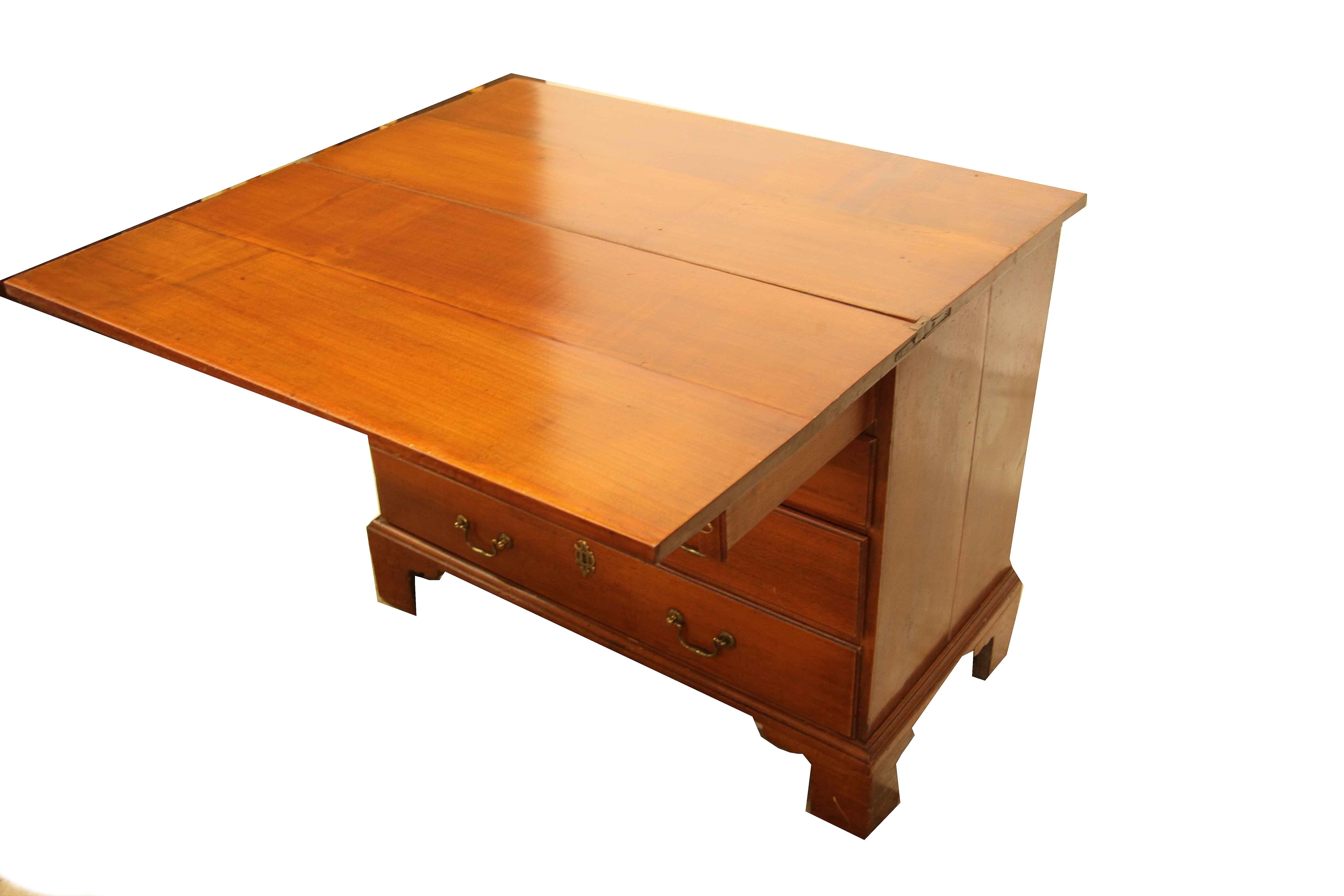 English Fruit Wood Fold over Top Chest  For Sale 4