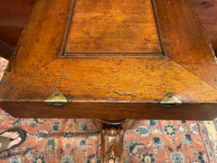 English Fruitwood Marquetry Walnut Tilt-Top Circular Breakfast Table