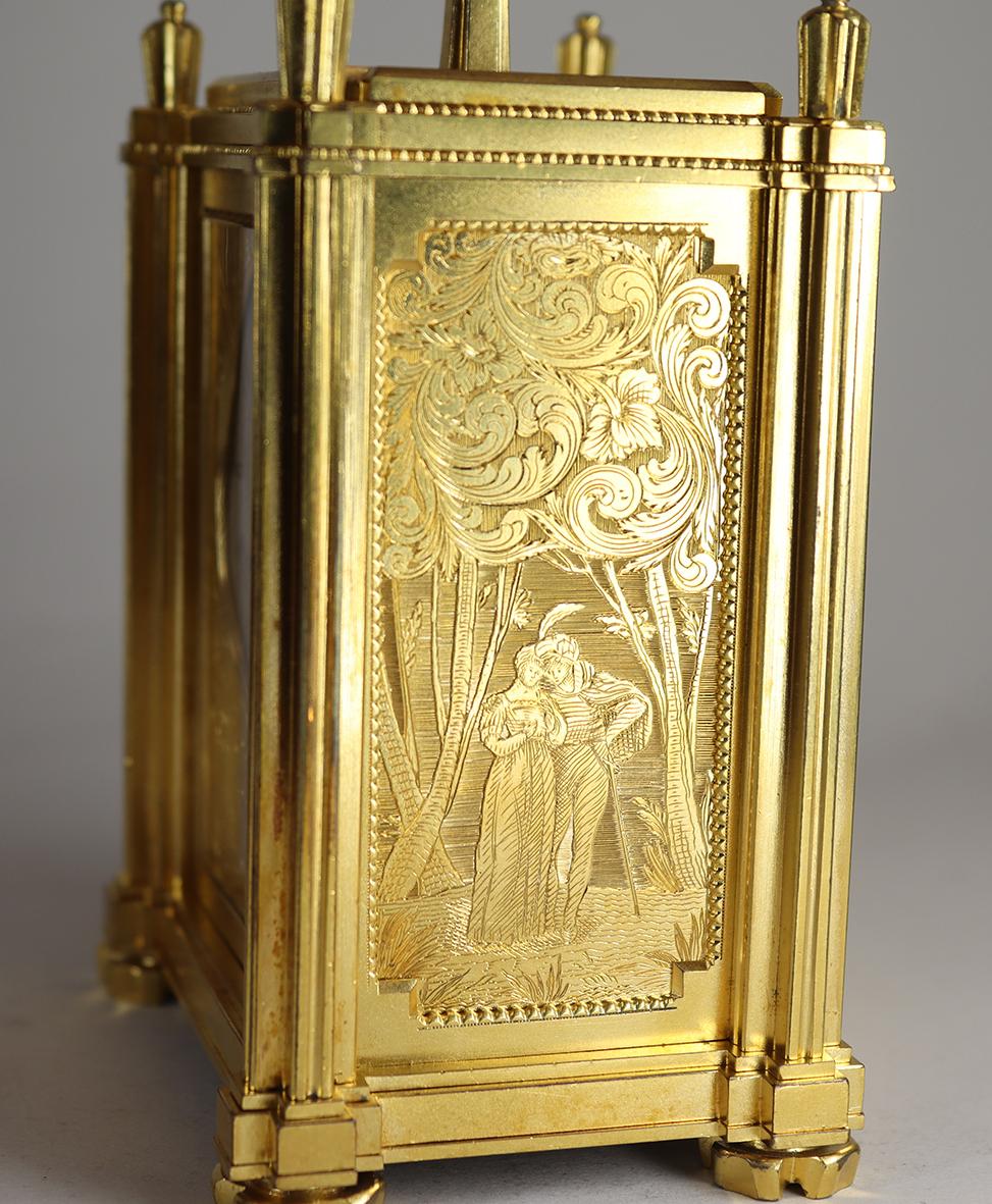 English Fusee Carriage Clock By Thomas Cole and James Fergusson Cole  6