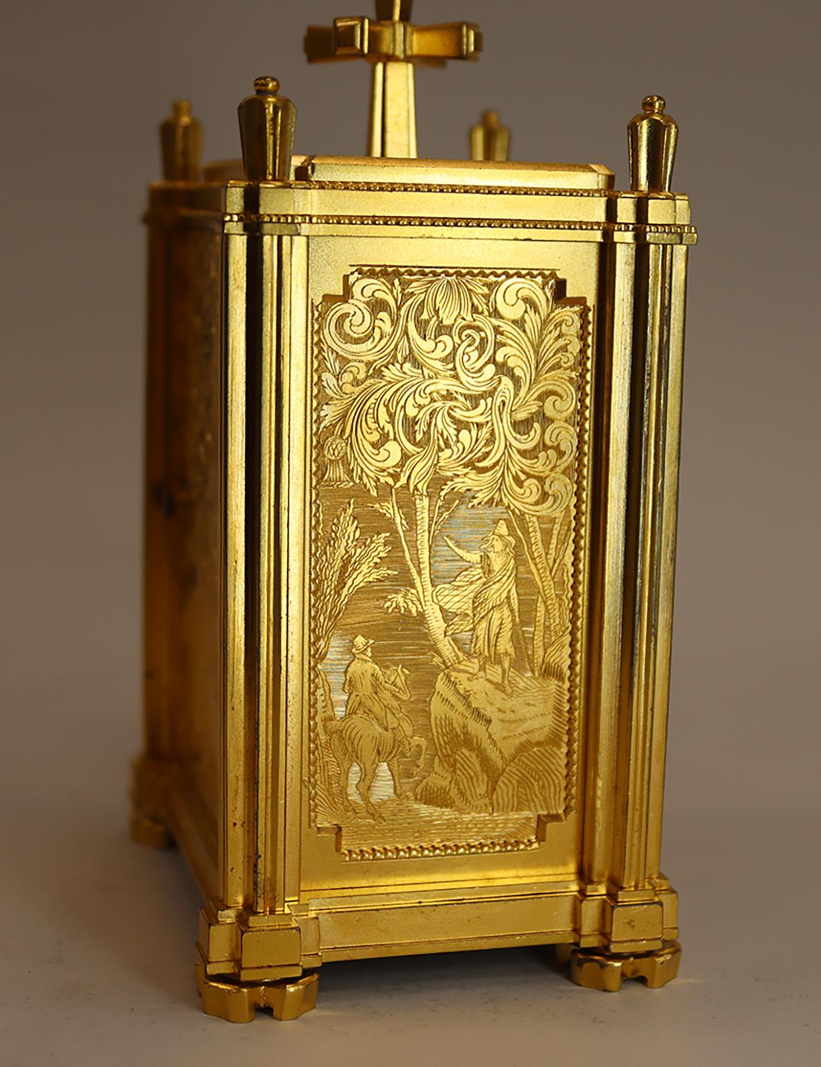 English Fusee Carriage Clock By Thomas Cole and James Fergusson Cole  7