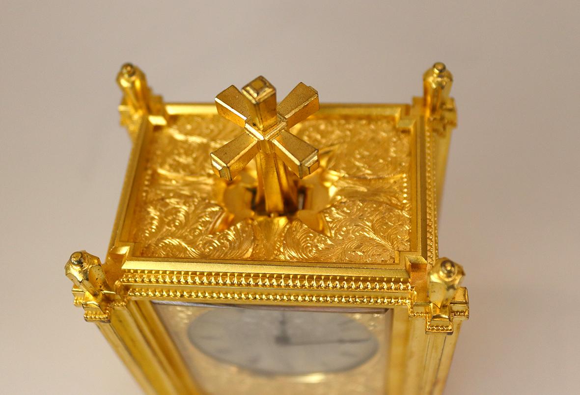 English Fusee Carriage Clock By Thomas Cole and James Fergusson Cole  9