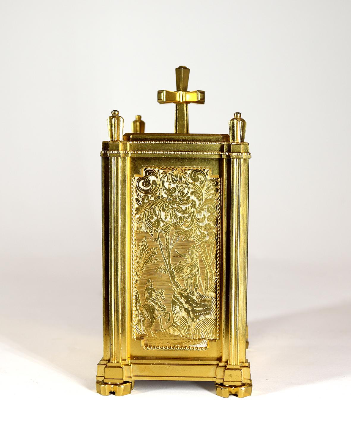 English Fusee Carriage Clock By Thomas Cole and James Fergusson Cole  1