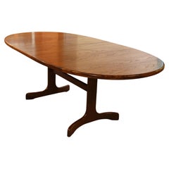 Retro English G-plan Mid Century Modern Extendable Oval Dining Table