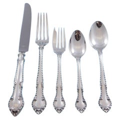 English Gadroon by Gorham Sterling Silver Flatware Set 8 Service 40 Pcs Dinner