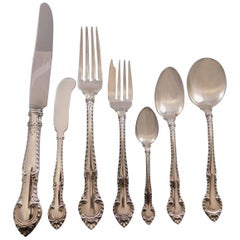 English Gadroon by Gorham Sterling Silver Flatware Set 8 Service 62 Pcs Dinner