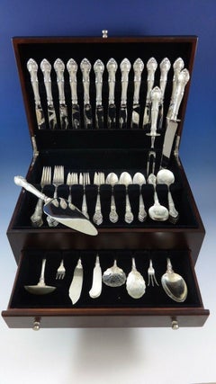 English Gadroon by Gorham Sterling Silver Flatware Set for 12 Service 82 Pieces