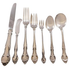 English Gadroon by Gorham Sterling Silver Flatware Set for 12 Service 86 Pieces