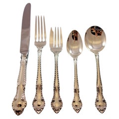Service de couverts en argent sterling Gadroon by Gorham pour 8 personnes 40 pièces