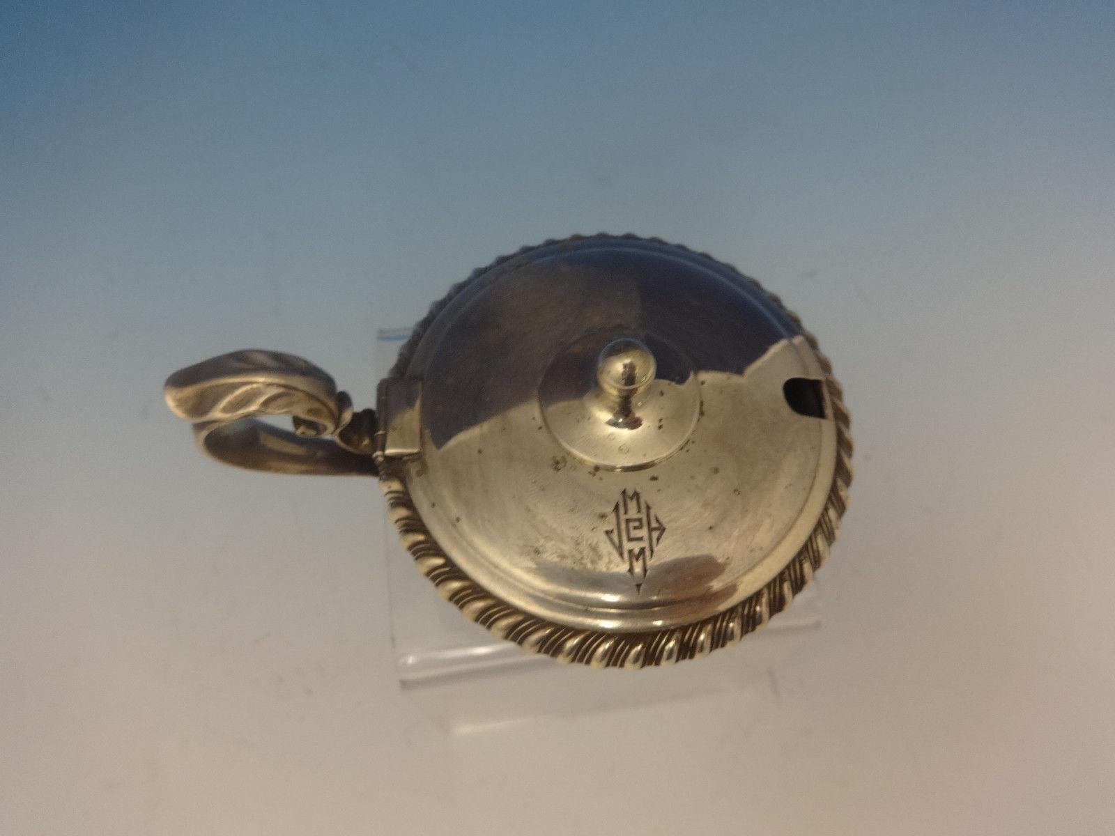 American English Gadroon by Gorham Sterling Silver Mustard Pot