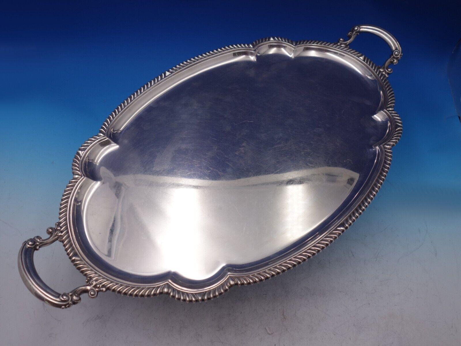 20th Century English Gadroon by Gorham Sterling Tea Tray